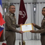 พล.ต.ต.นรินทร์ คำแก่น ผบก.กฝ.บช.ตชด. เป็นประธานในพิธีปิดการฝึกอบรมหลักสูตรนักเรียนนายสิบตำรวจ ประจำปีงบประมาณ 2566